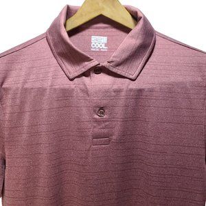 NEW 32 DEGREE COOL ROSE PINK SHORT SLEEVE PULLOVER POLO SHIRT MENS M NWT